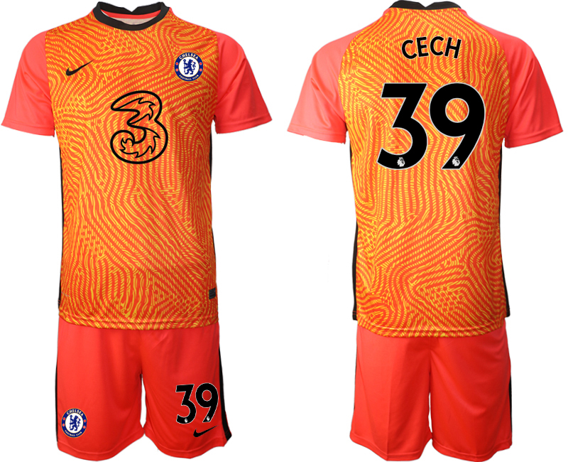 Men 2021 Chelsea red goalkeeper #39 yellow soccer jerseys